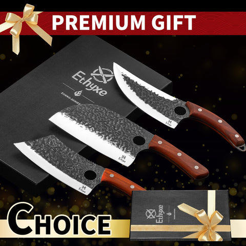 Premium gift box makes Ethyxe set a perfect kitchen or grill gift.