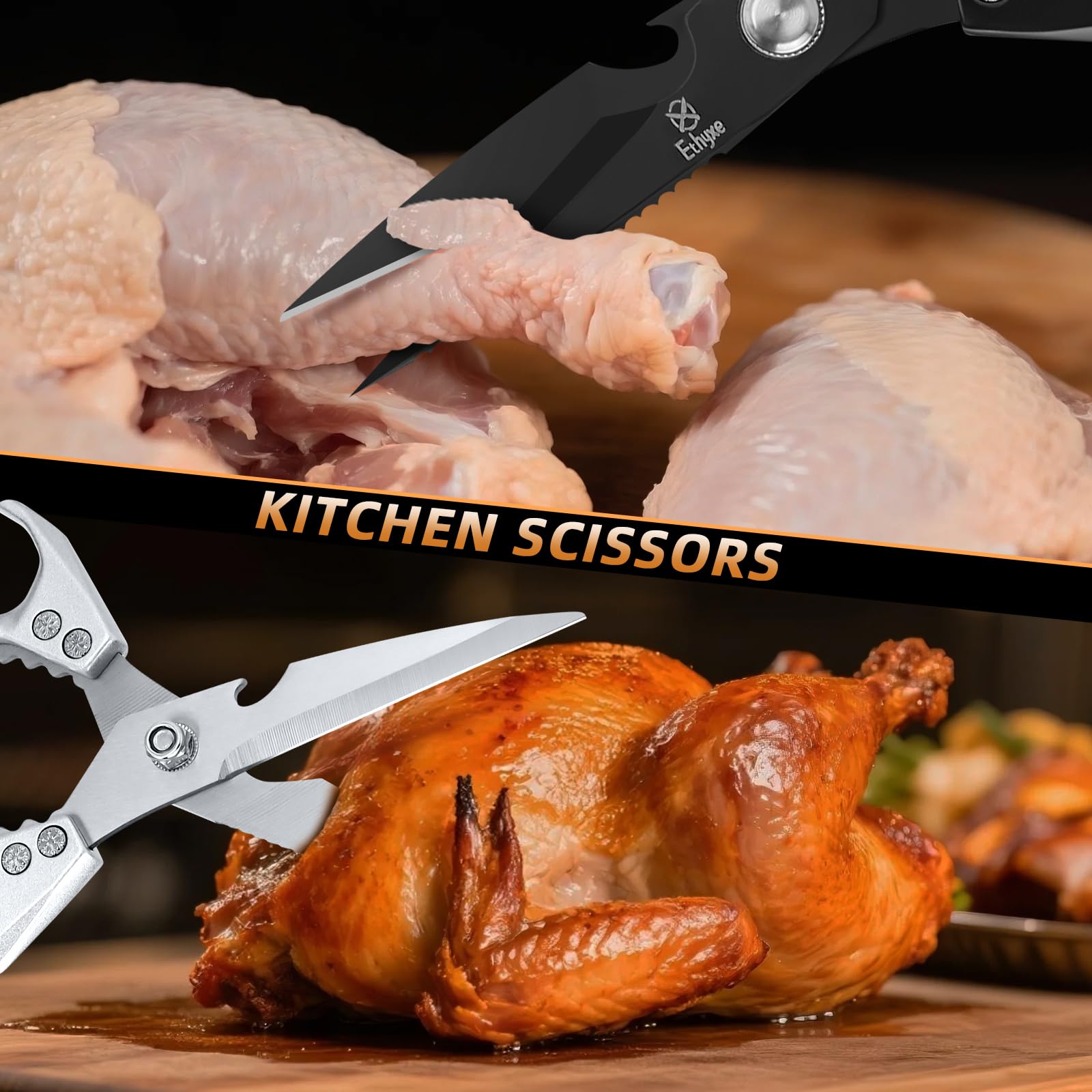 Ethyxe stainless steel scissors rust resistant and easy to clean after use