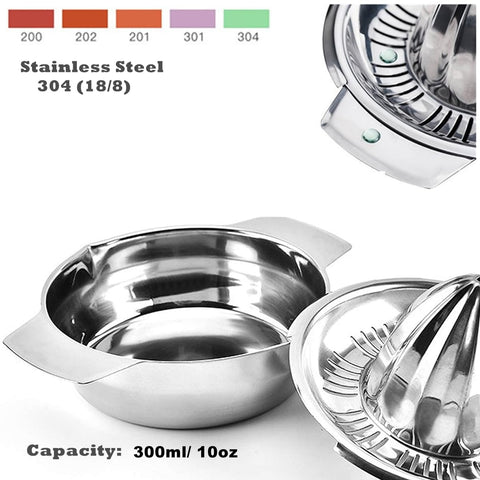 Etinslant juicer handles and spouts improve grip and precise pouring.