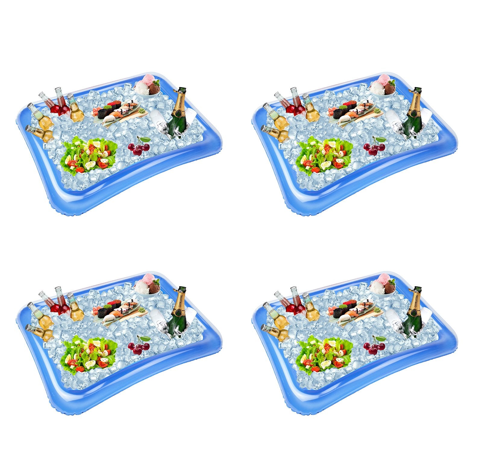 Etistta inflatable serving bar filled with ice for drinks on a sunny patio