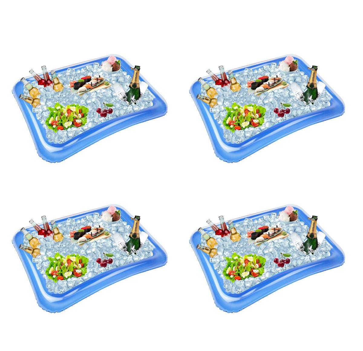 Etistta inflatable serving bar filled with ice for drinks on a sunny patio