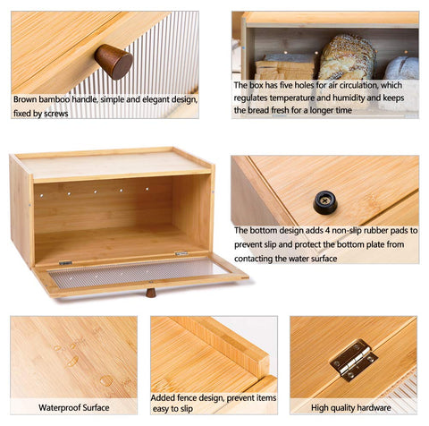 ETMI bamboo bread box back vents highlight air circulation