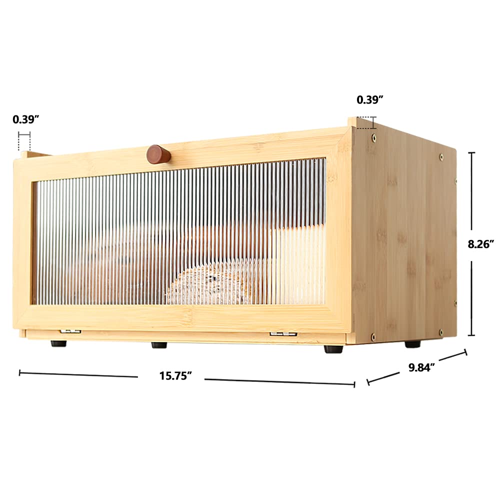ETMI bamboo bread box in a clean kitchen scene on the counter