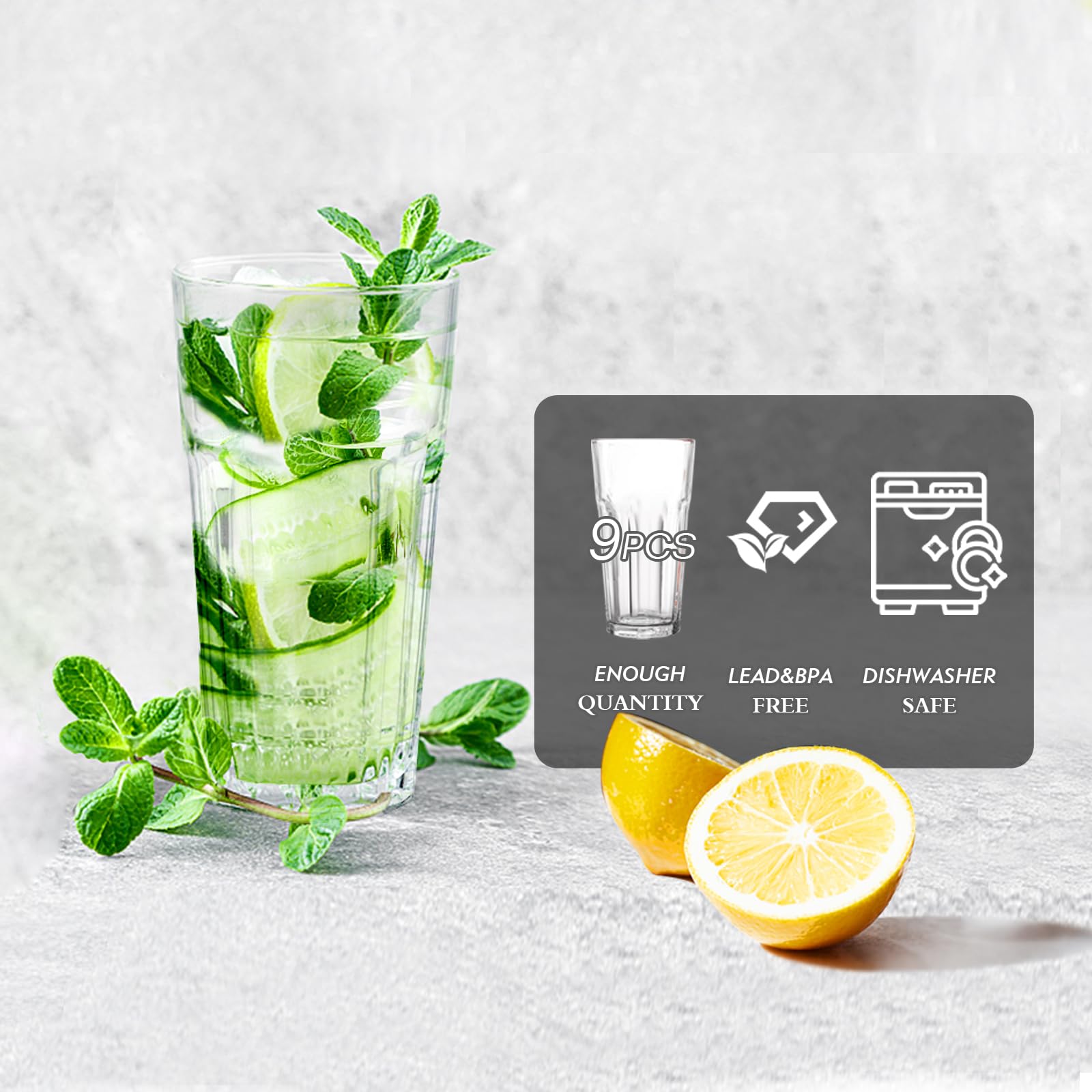 Etolies dishwasher-safe glassware for easy cleaning and lasting clarity.