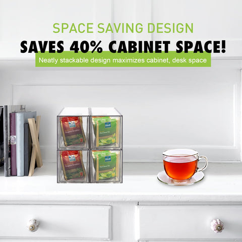 Ettrick stackable storage unit in cabinet maximizing space