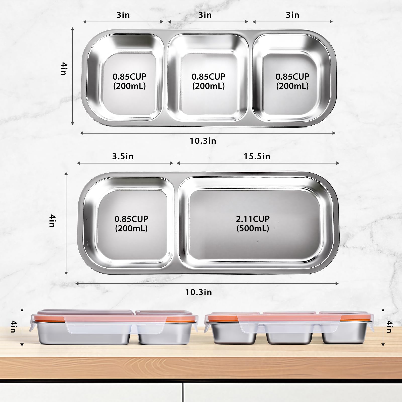 Leak-proof lids keep dips and snacks spill-free on the go.