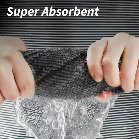 EubooTree portafilter cleaning cloth in grey, lint-free and gentle on metals.
