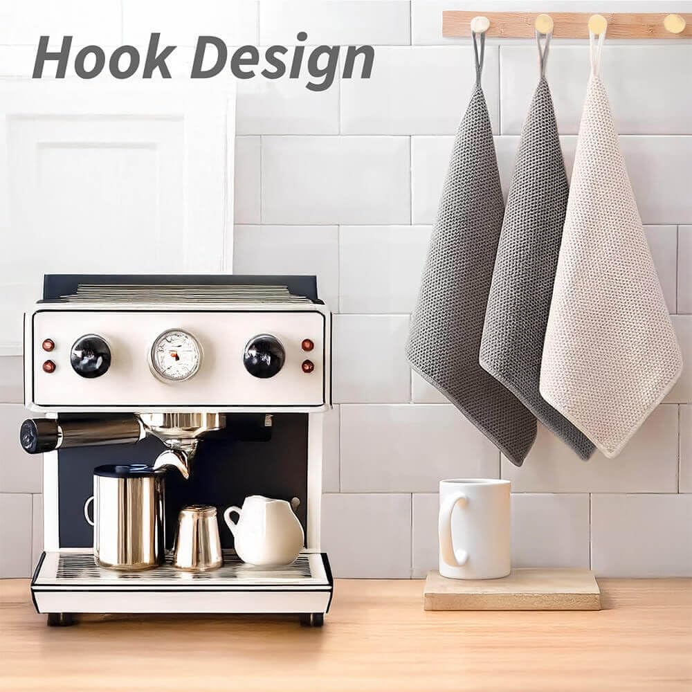 EubooTree steam wand cleaning towel in grey for spotless equipment.