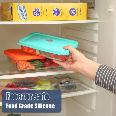 Freezer-safe and microwave-safe EuChoiz lids for versatile storage.