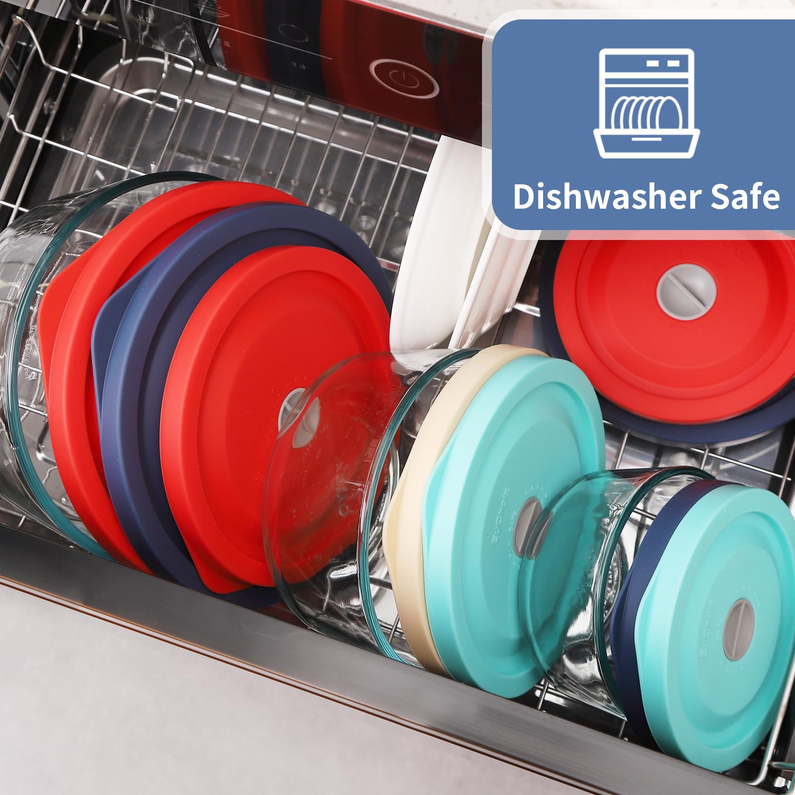 EuChoiz freezer and microwave-safe silicone lid versatile for meals