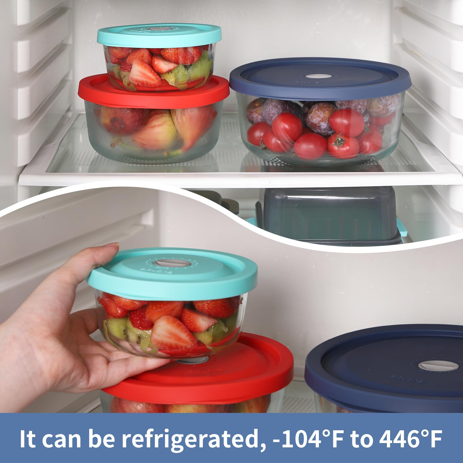 EuChoiz leakproof silicone lid keeps air out and spills contained