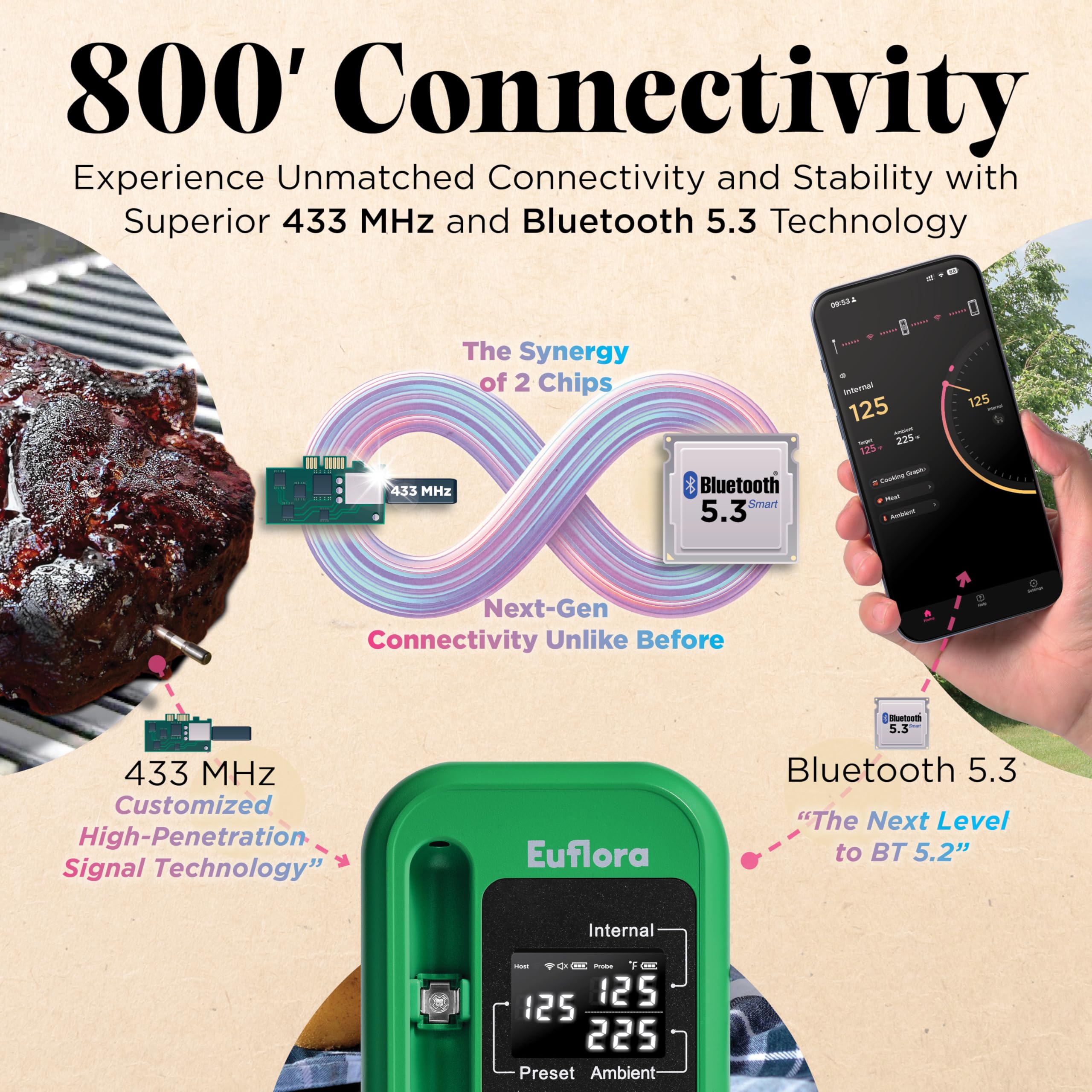Euflora remote monitoring concept up to 800 feet away.