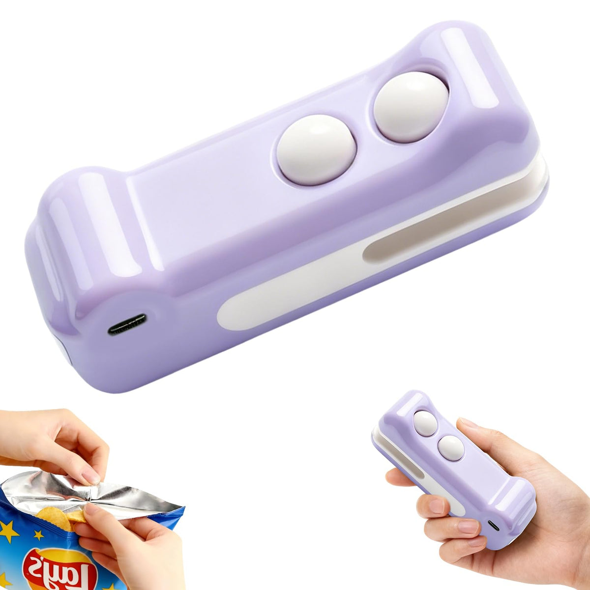 EuftEale mini sealing machine top view for portable on-the-go sealing.