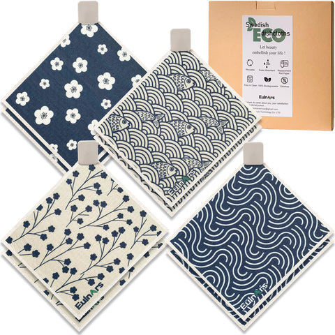 Eulnars Swedish dishcloths in a Japanese pattern add style and practicality.