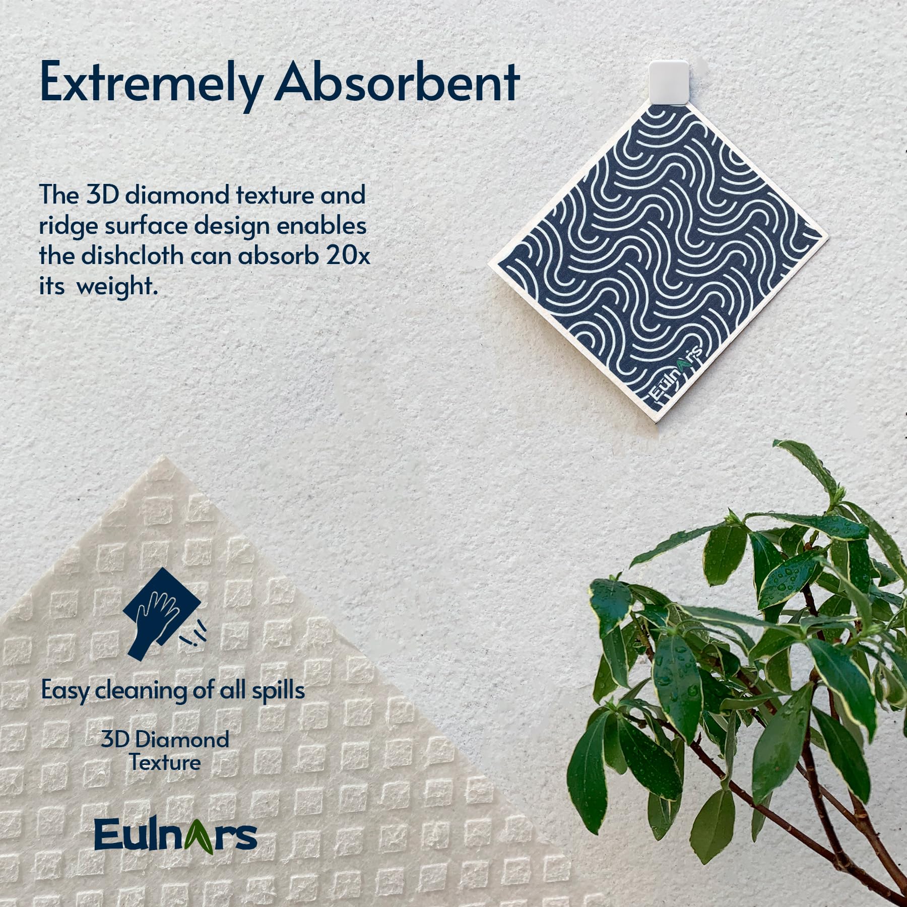 High absorbency makes quick work of spills and messes.