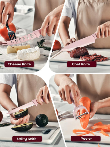 EUNA utility knife handles miscellaneous kitchen tasks with precision.