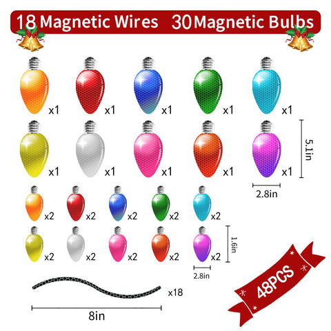 Euoloar large 2.7x5 inch bulbs add bold seasonal accents.