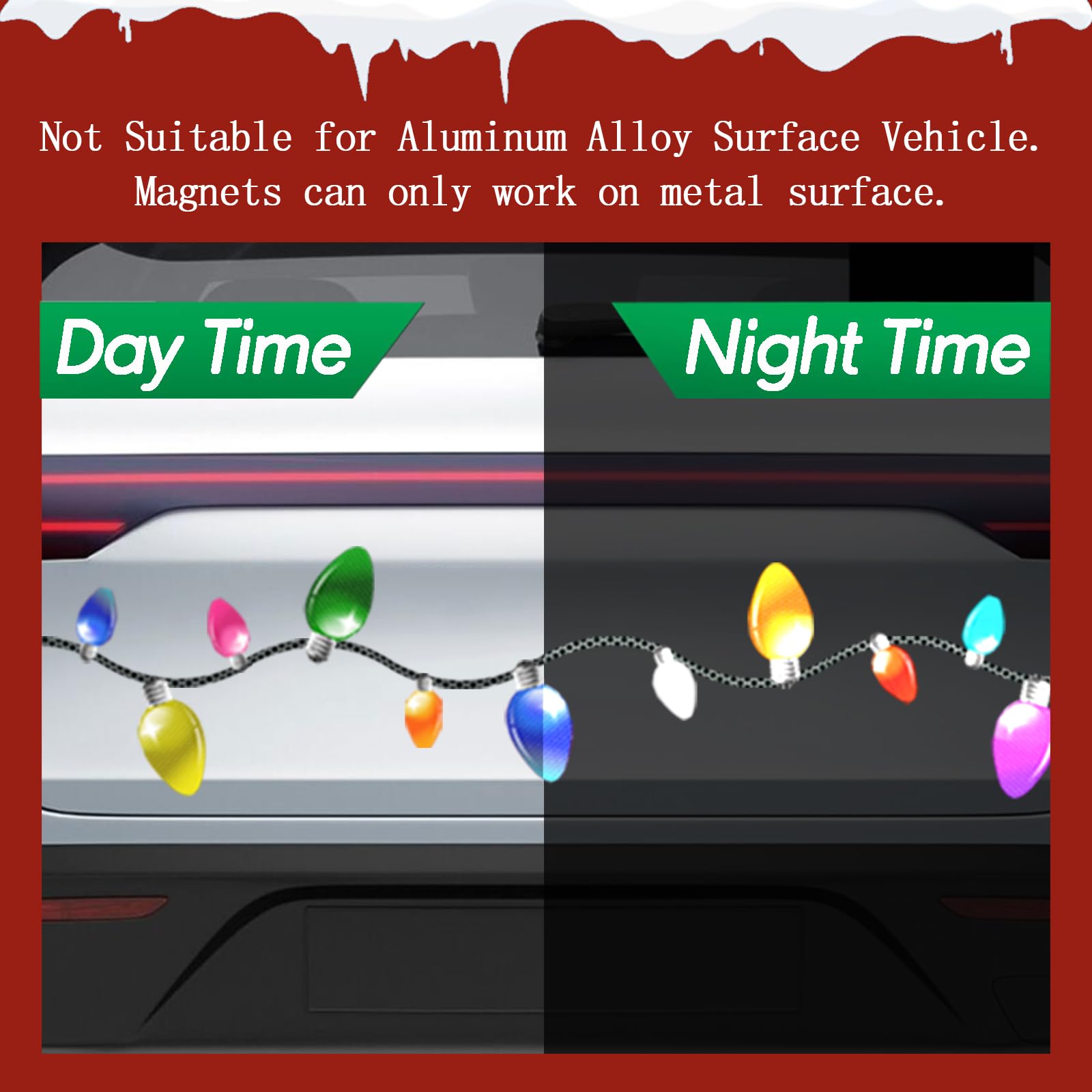 Euoloar reusable magnets for long-lasting holiday setups.