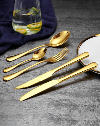 EUIRIO dinner forks in gold elevate everyday meals