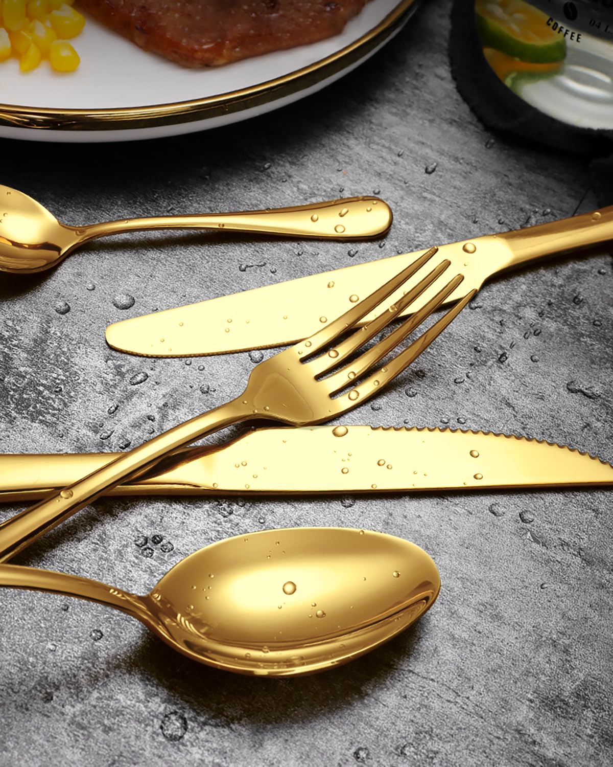EUIRIO dinner knives with ergonomic handles for safe cutting