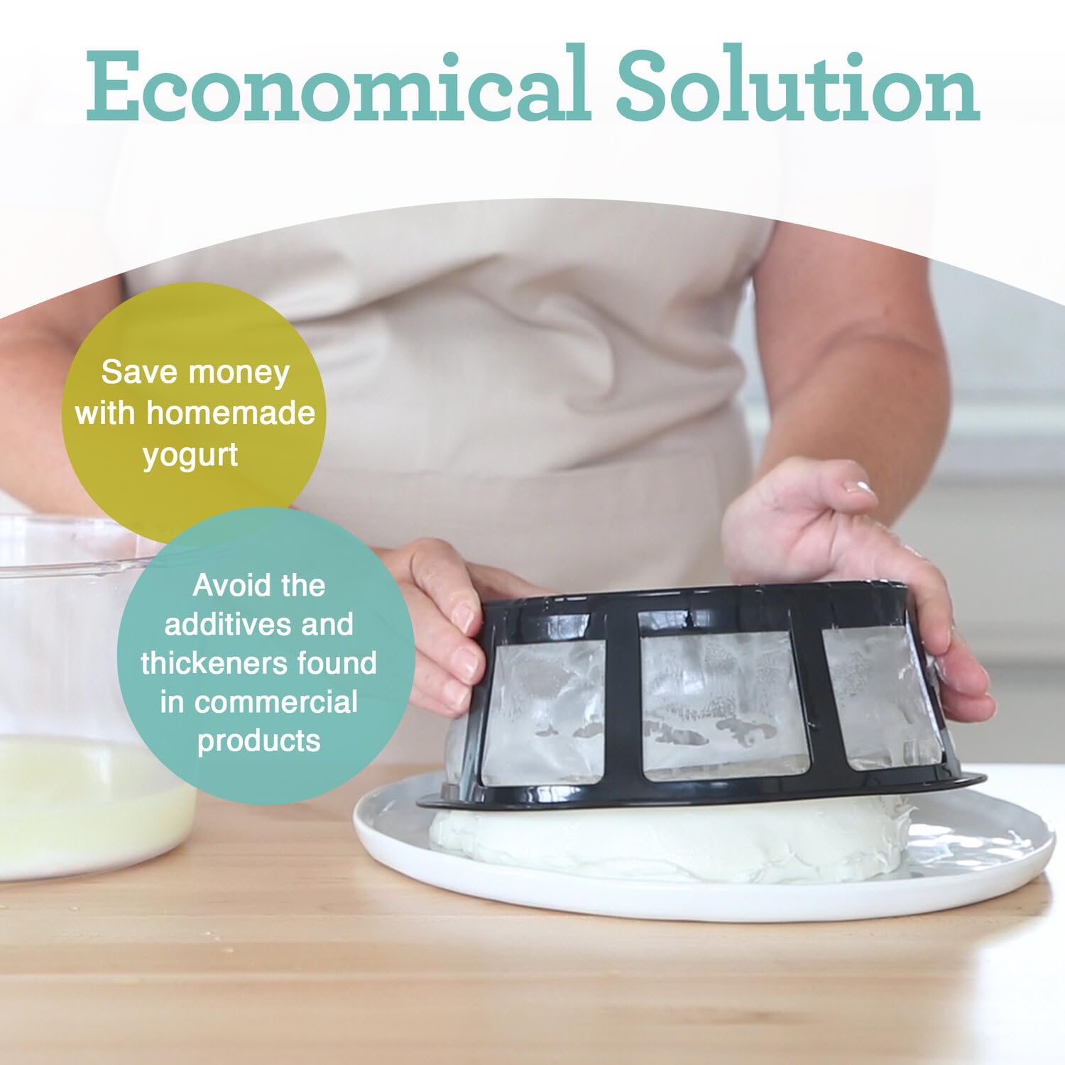 Euro Cuisine GY60 enables store-bought or homemade yogurt to become Greek.