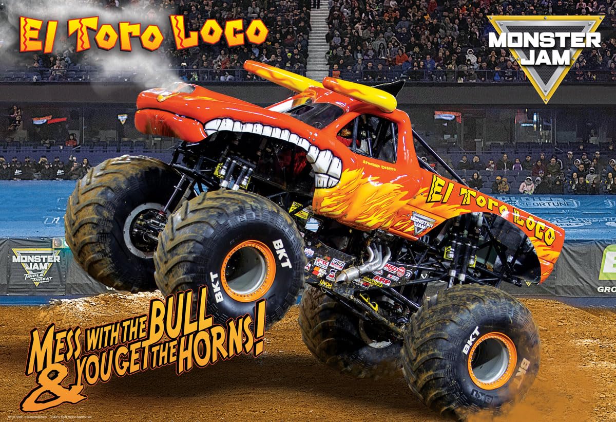 EuroGraphics Lunch Bag MJ El Toro Loco, side view, durable blueboard construction.
