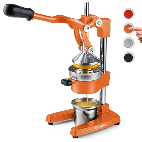 Eurolux cast iron citrus juicer front view built for heavy-duty daily juicing.