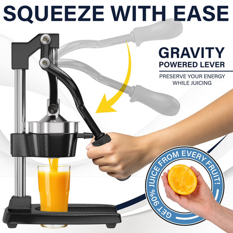Eurolux juicer stainless-steel cup catches fresh juice without guesswork.