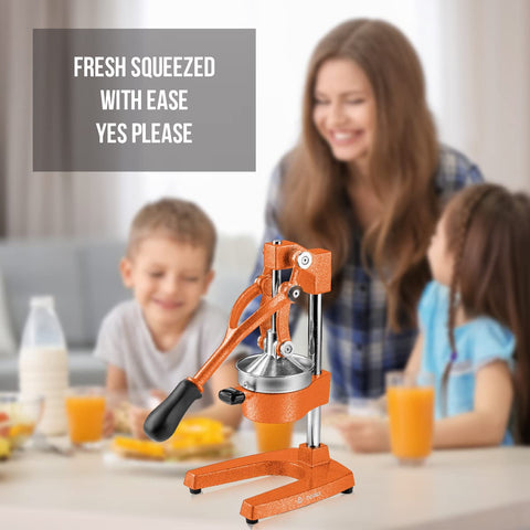 Eurolux stainless steel cup included catches juice for immediate use.
