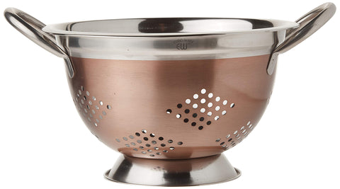 Euro-Ware colander showing 360-degree perforations for fast draining