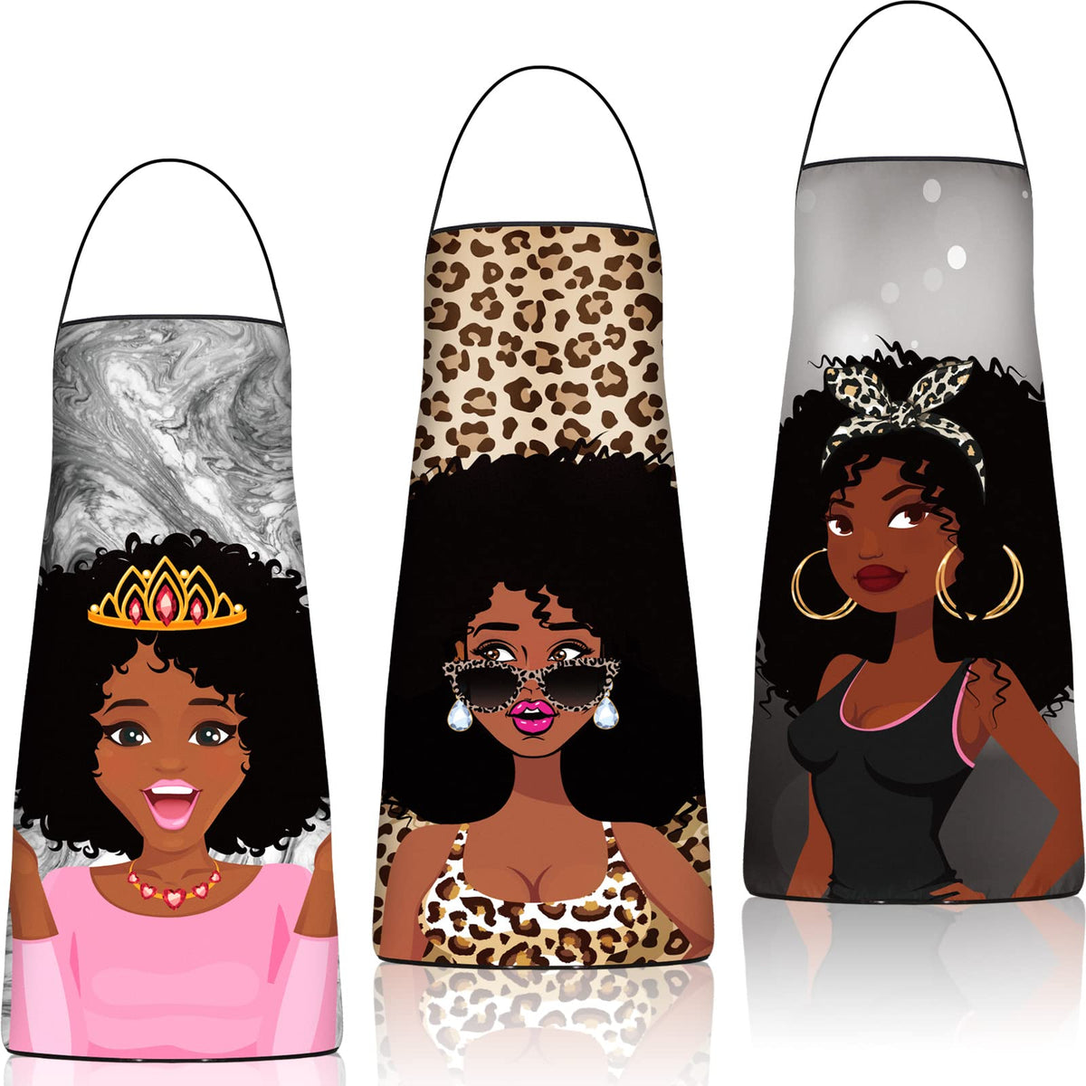 Eurzom African print apron with bold pattern protects clothes while cooking