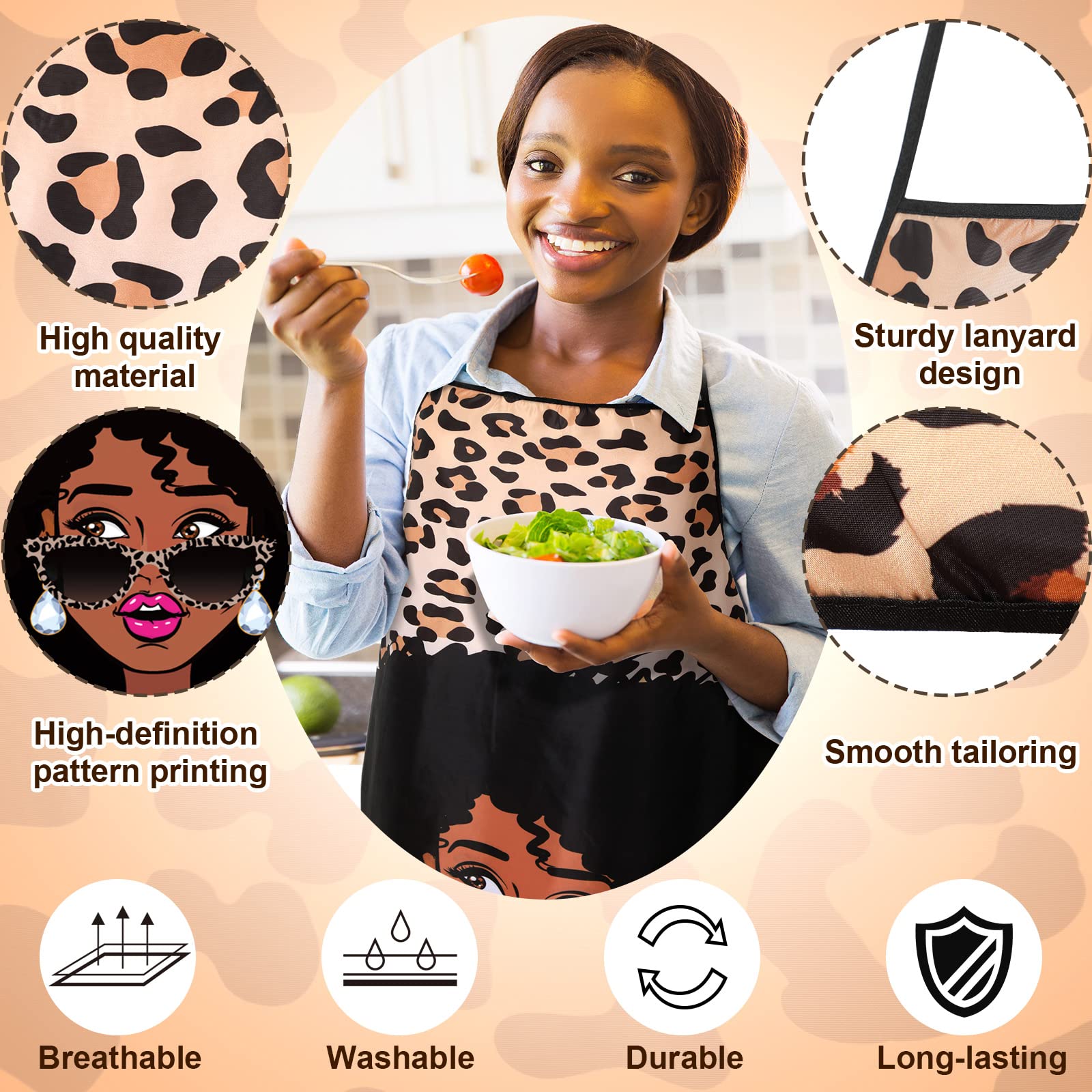 Eurzom cooking apron with wide coverage 90 by 60 cm