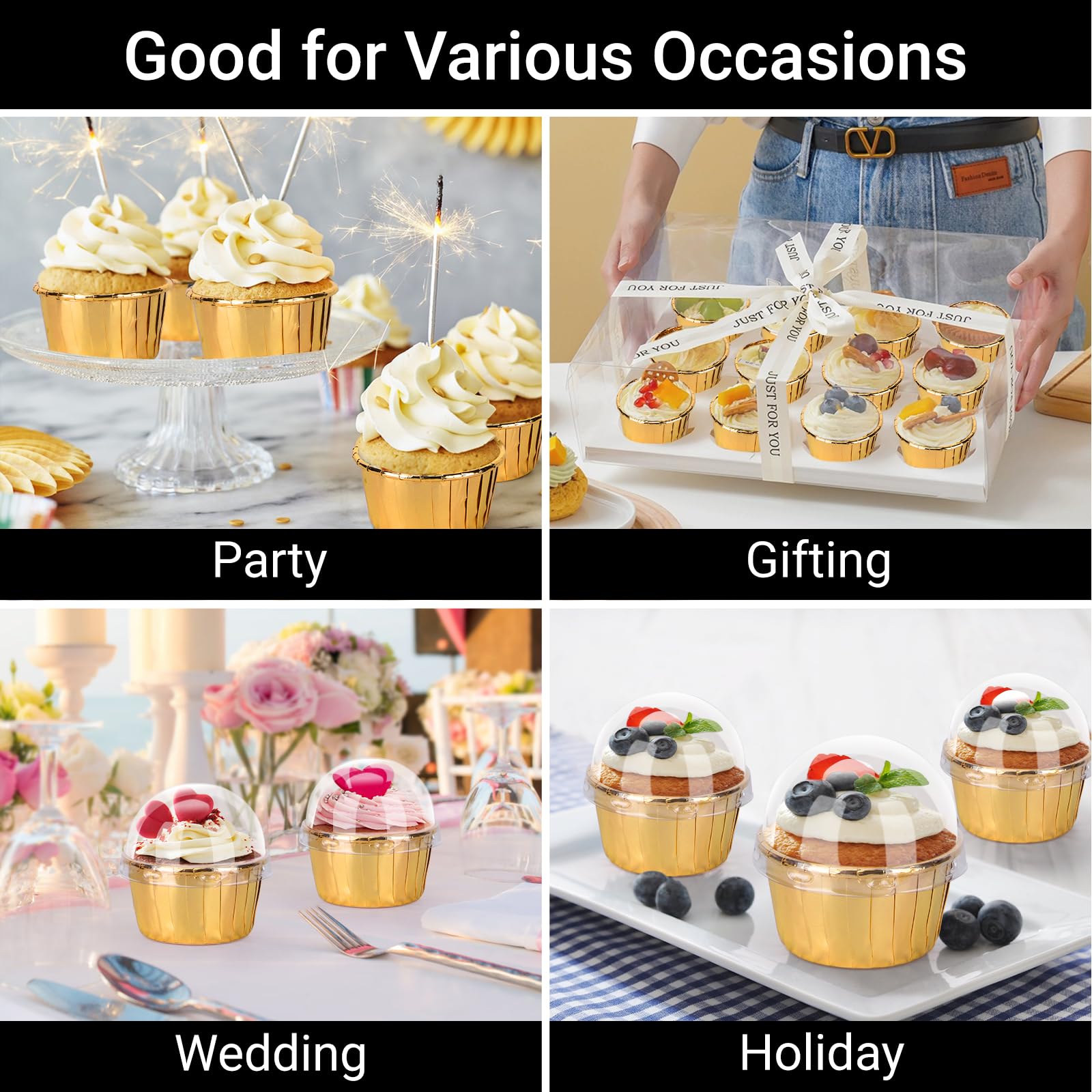 EUSOAR gold lids for easy portioning and transport.