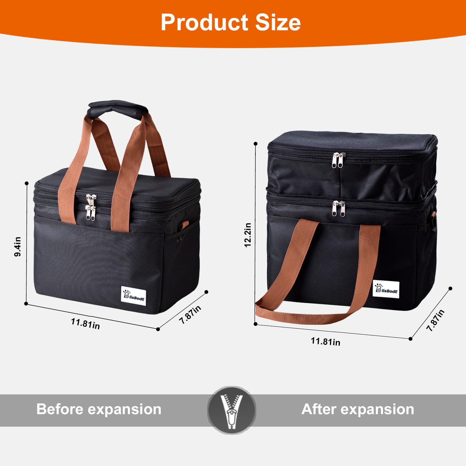 Eutopic lunch bag features leakproof seams for all-day freshness.