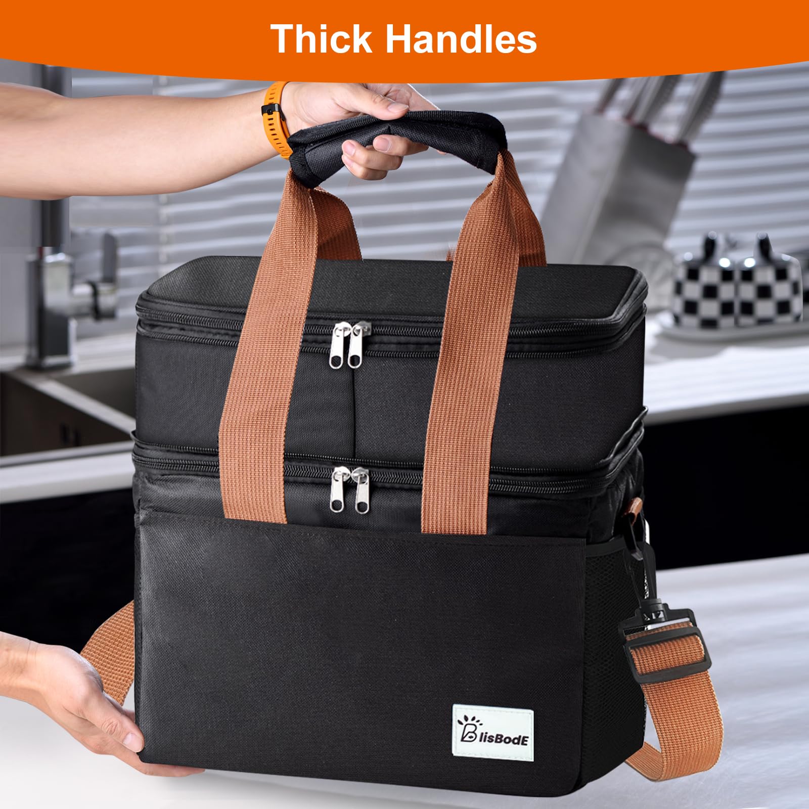 Eutopic lunch bag offers thermal insulation to keep food warm or cold.