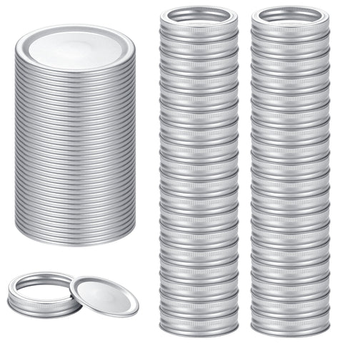 EvaHab 72pcs regular-mouth lids closeup for reliable canning seal