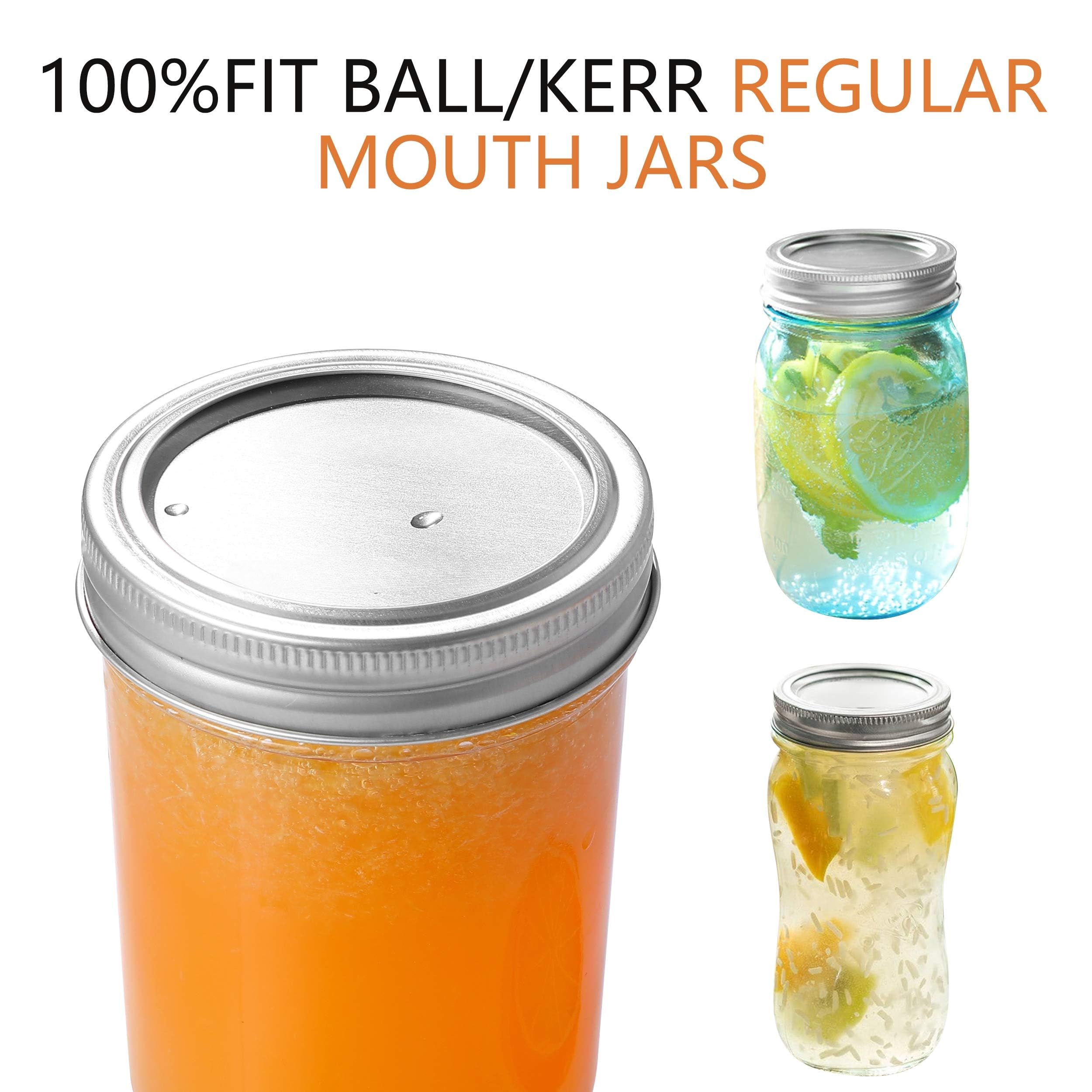 EvaHab 86mm wide-mouth lids fit standard regular-mouth jars securely for versatile canning.