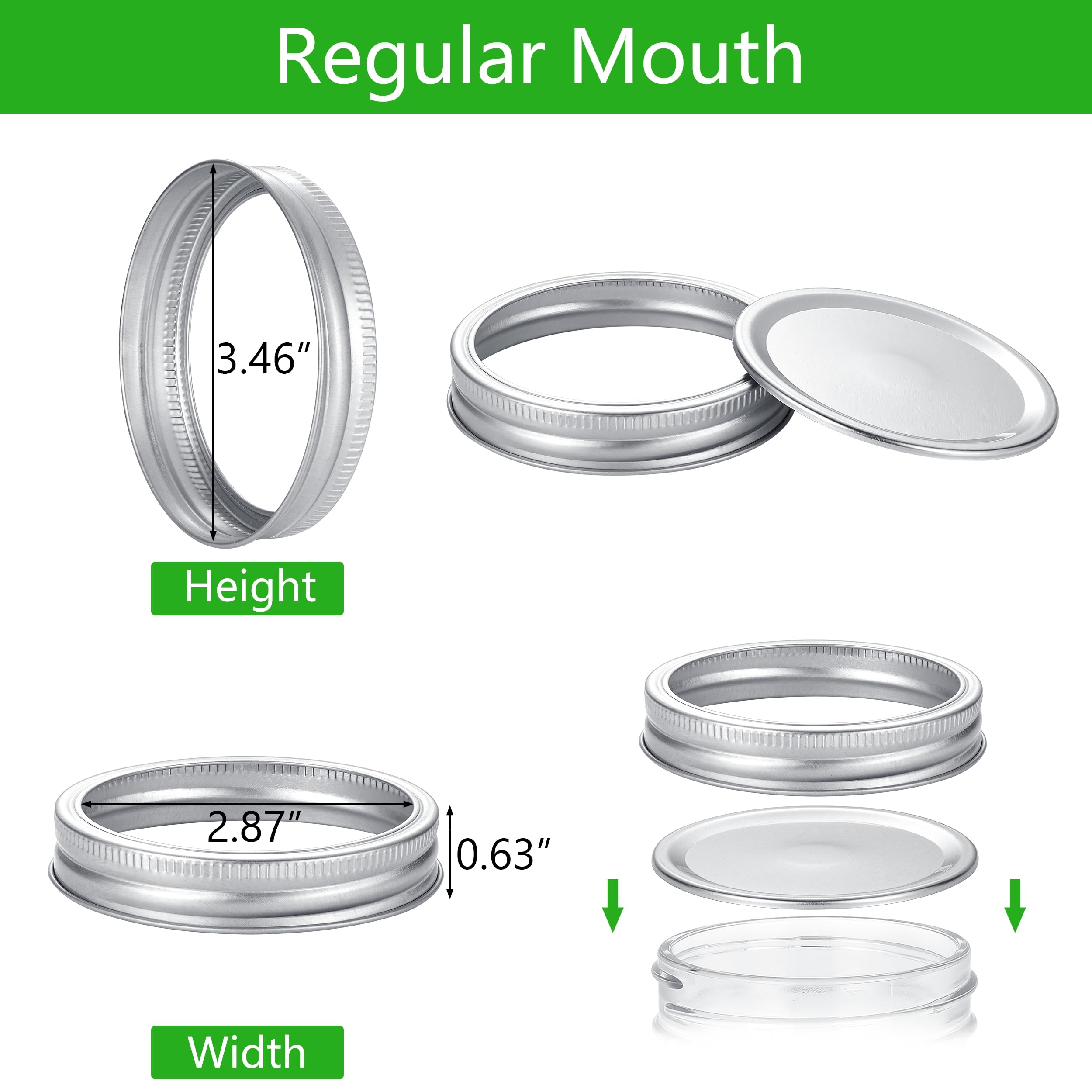 EvaHab split-type metal lids fit Ball and Kerr jars for reliable canning