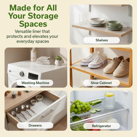 Evaland refrigerator shelf liner BPA-free for safe food storage.