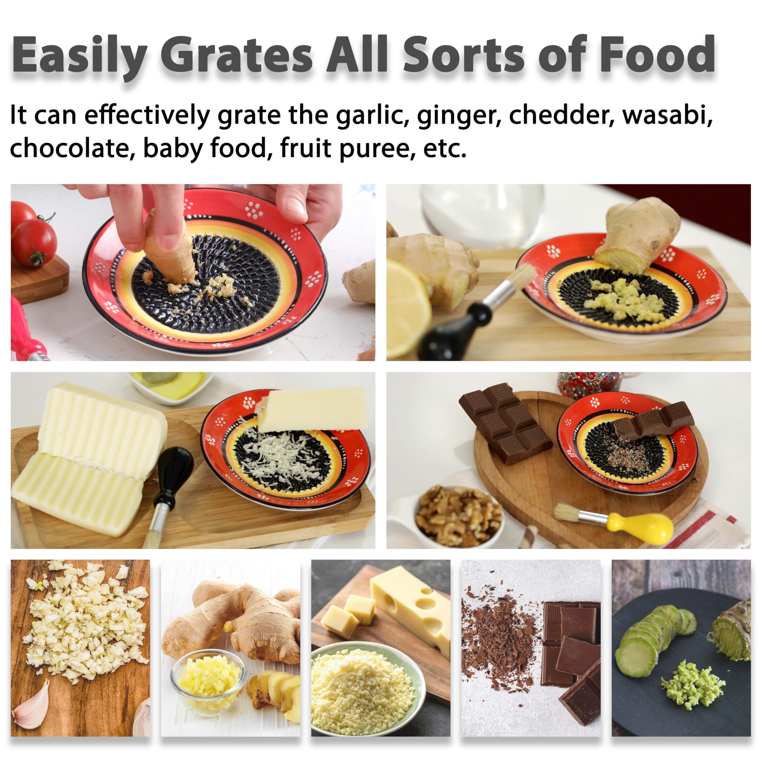 EVANILIFE ceramic grater plate display stand showcases kitchen decor