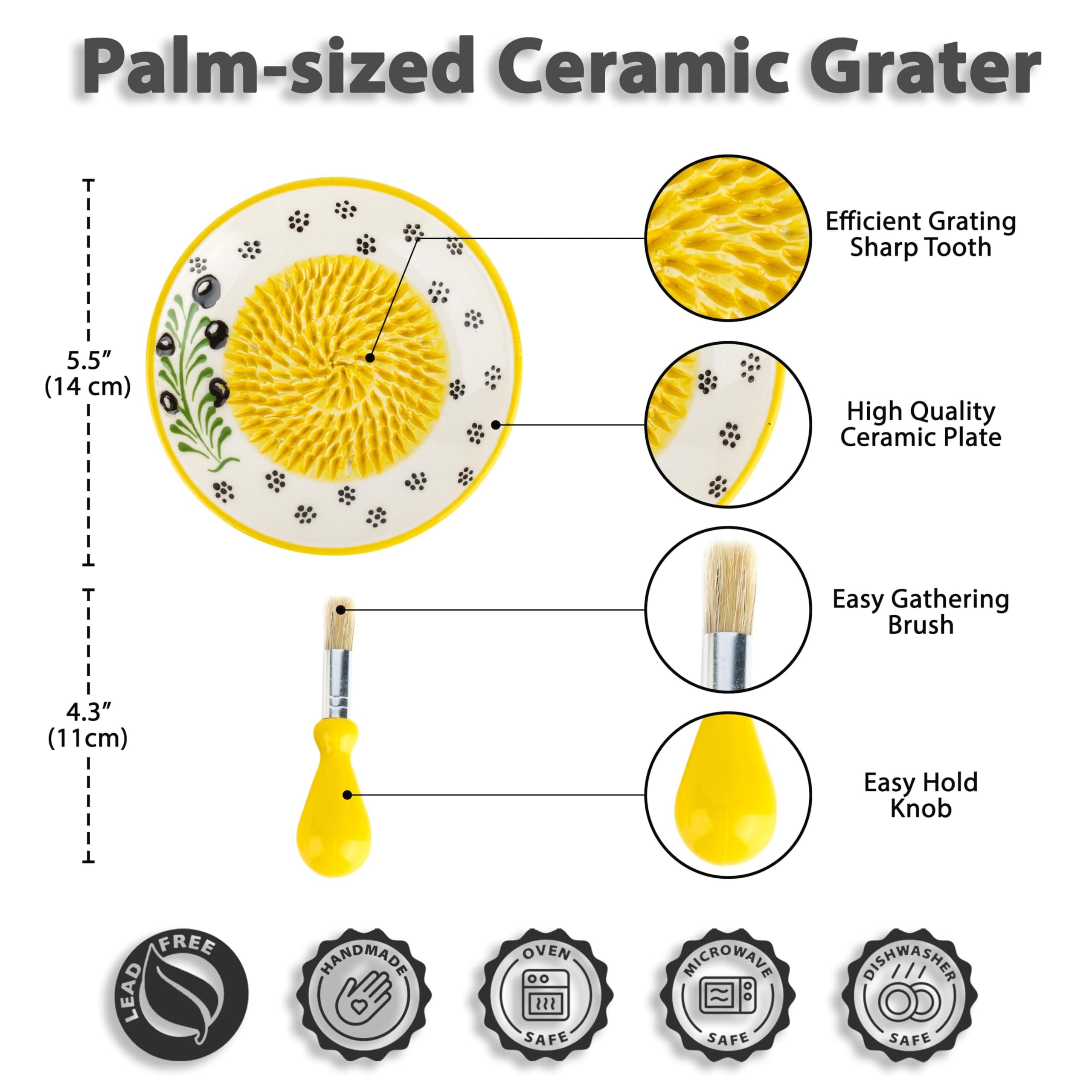 Evanilife ceramic grater plate shown with a silicone peeler for efficient prep tasks.