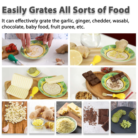 EVANILIFE ginger and garlic grater plate for fresh aromatics at your station.