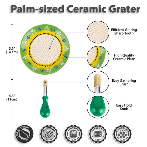 EVANILIFE handmade decorative plate adds unique charm alongside grating tasks.