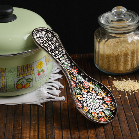 EVANILIFE kitchen accessory ceramic spoon holder for tidy counters.
