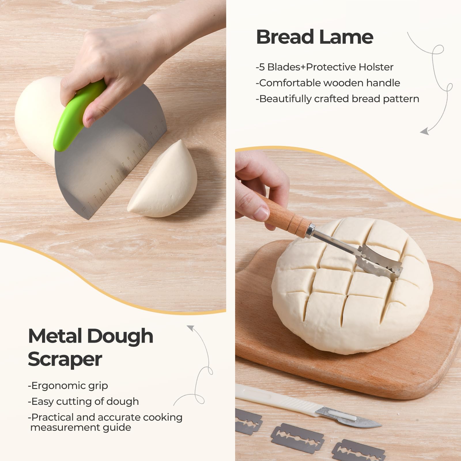 EvanMader silicone bread brush included for even buttering during prep.