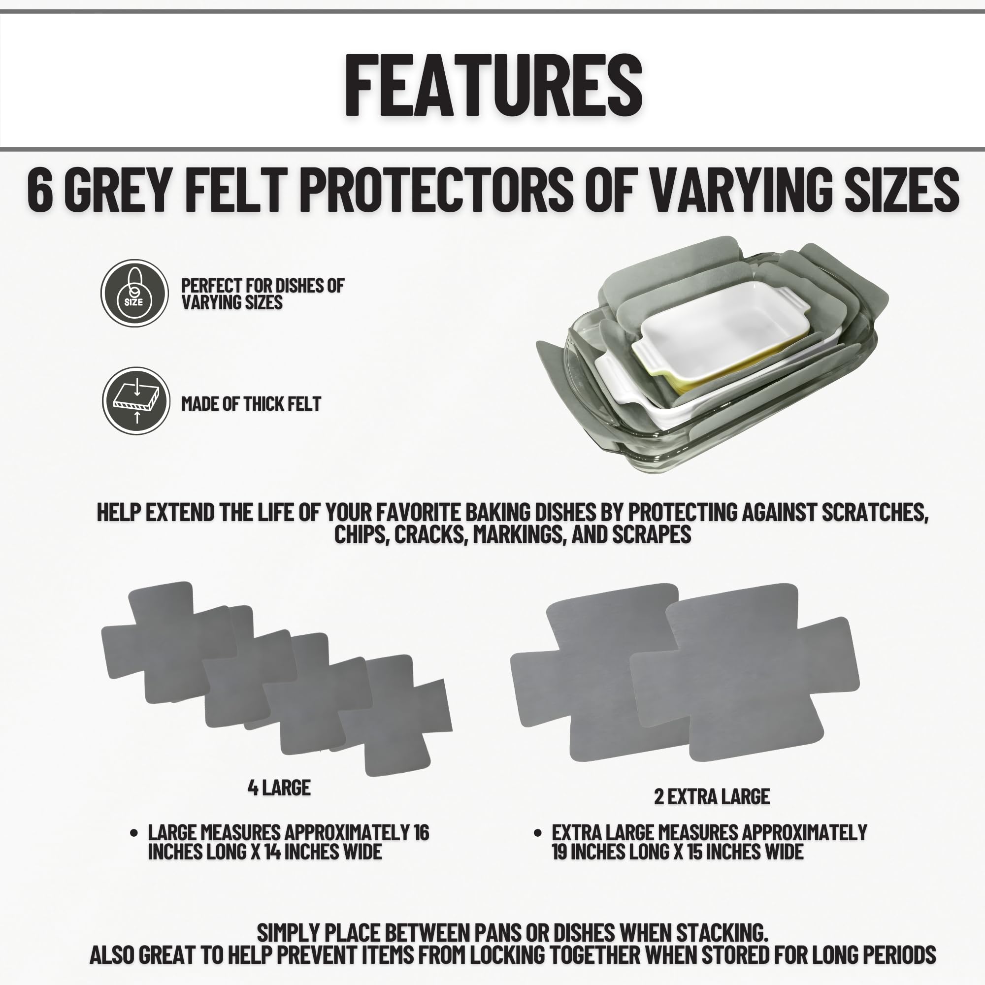 Close-up of thick gray felt material used in Evelots protectors