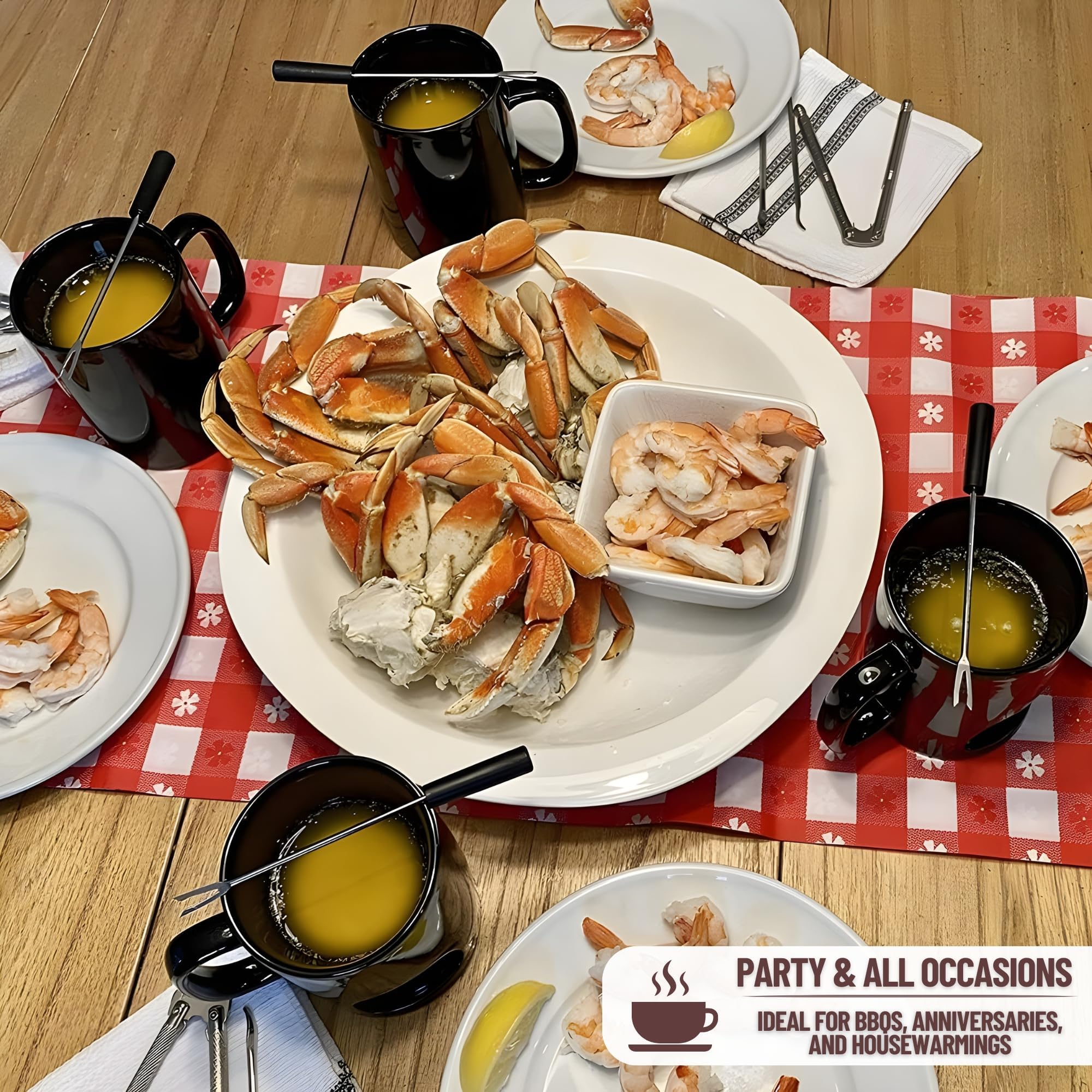 Evelots fondue mug set compartment tealight keeps fondue warm