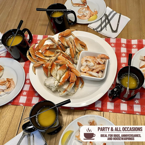 Evelots fondue mug set compartment tealight keeps fondue warm