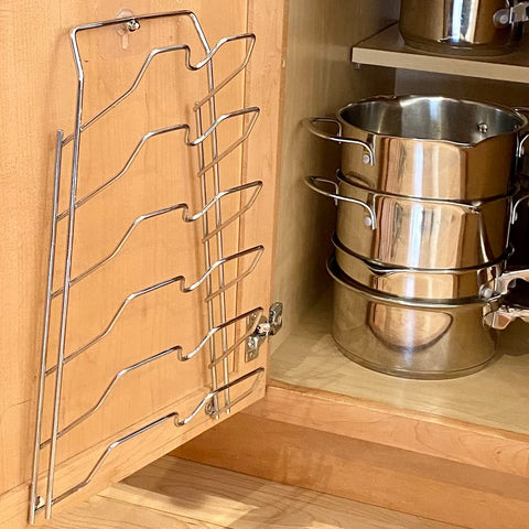 Evelots kitchen organization lid stack streamlines lid storage