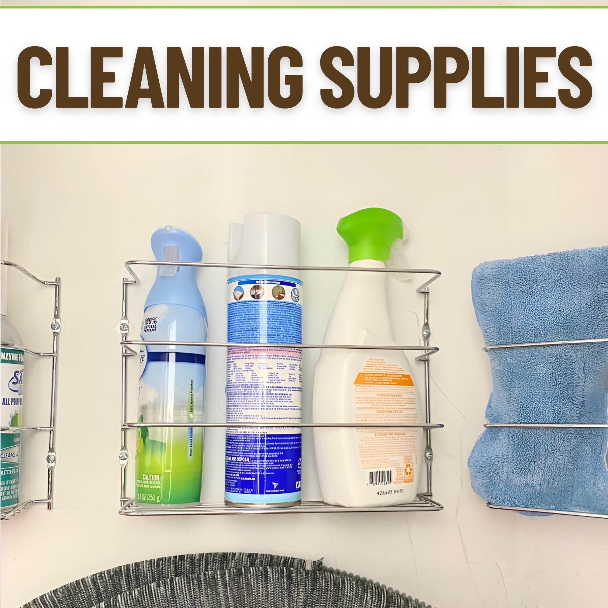 Durable hardware included with Evelots wrap organizer for easy installation.